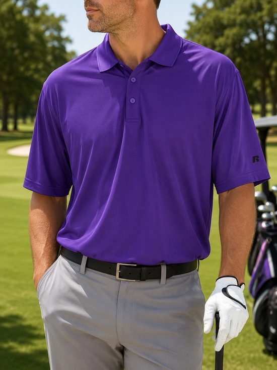 Russell Athletic Other - Russell Athletic Dri-Power Golf Polo Purple Moisture Wicking Men 2XT Performance